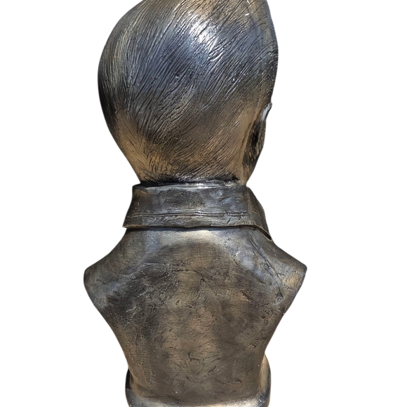 Elvis Presley Bronze Bust Ceramic Head Bust King Of Rock Decor Collectable 50s - Picture 12 of 13